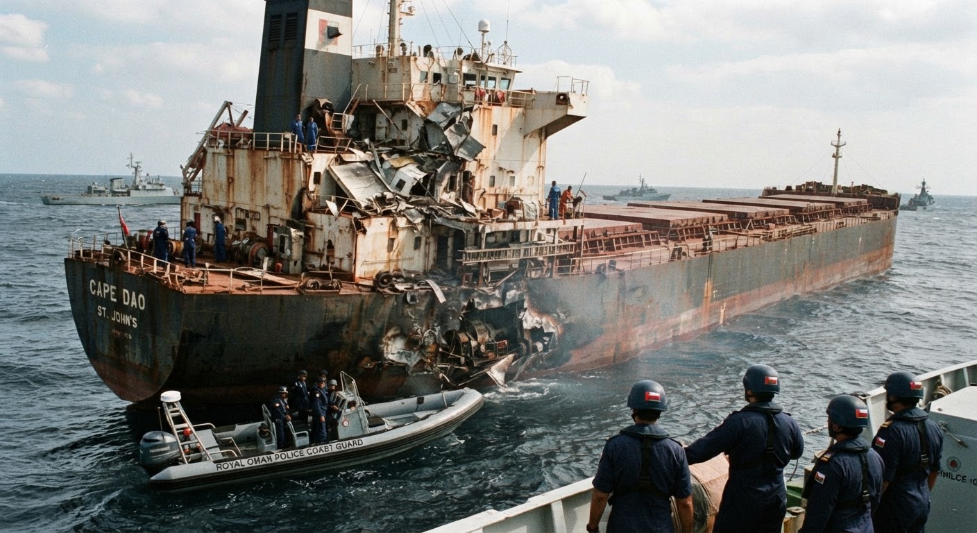 Indian Seafarer Killed in Torpedo Strike Near Oman Coast