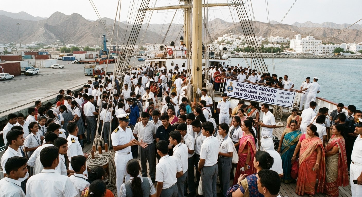 INS Sudarshini Welcomes Indian Diaspora in Salalah
