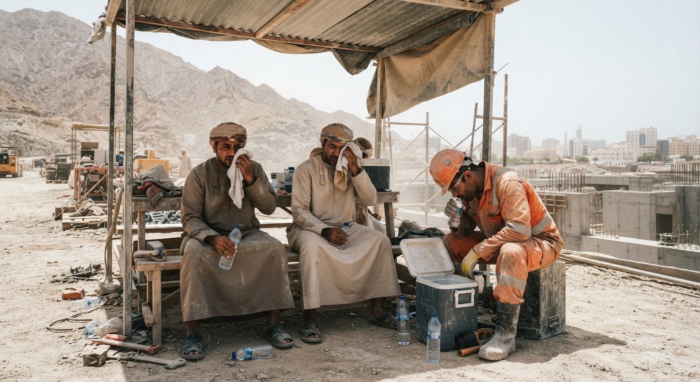 Oman Scorched: 45.1°C Heatwave Grips Inland Regions