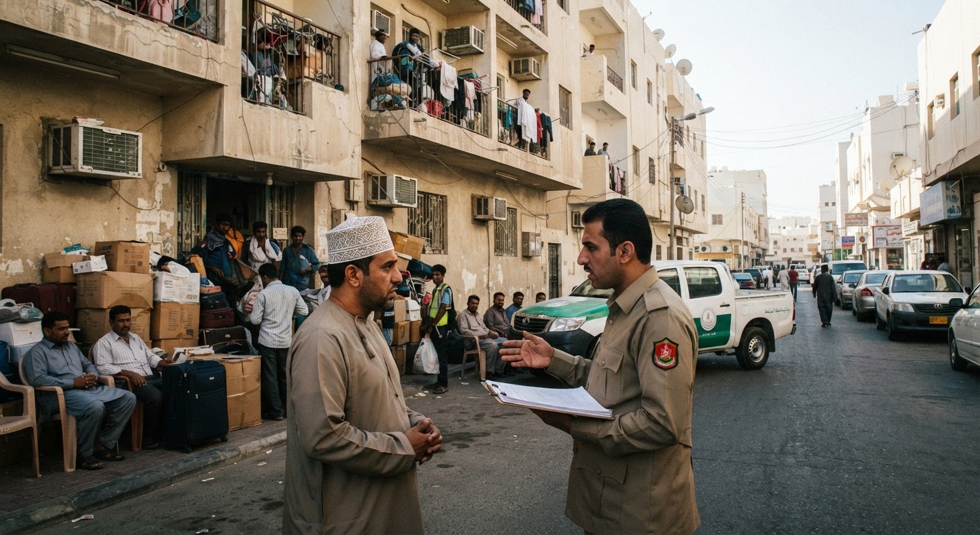 Muscat Bans Mixed Family and Bachelor Housing
