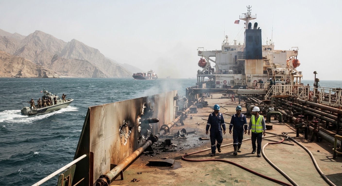 Three Tankers Struck by Projectiles in Strait of Hormuz