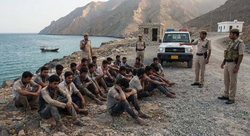 17 Asian Nationals Detained for Illegal Entry in Musandam