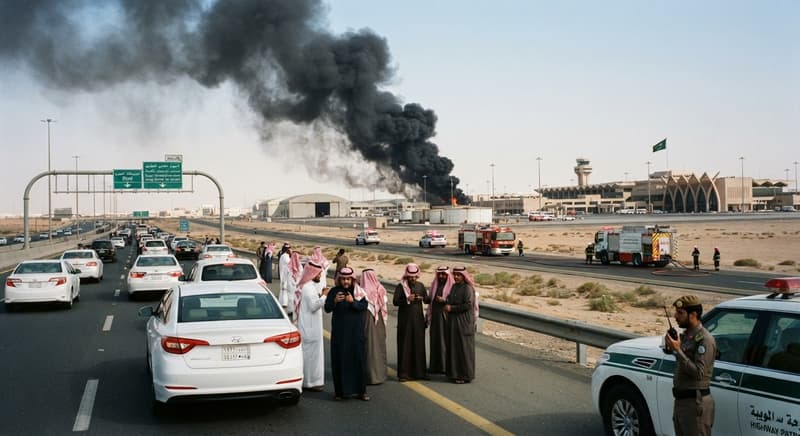 Houthi Ballistic Missile Barrage Targets Saudi Capital, Disrupting Riyadh Airport and Aramco Facilities
