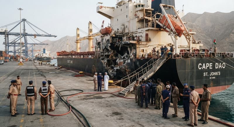 Indian Seafarer Killed as Torpedo Strike Hits Vessel Off Oman Coast