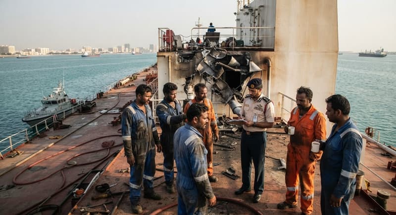 Drone Strike Hits Oil Tanker off Sharjah; 22 Indians Safe