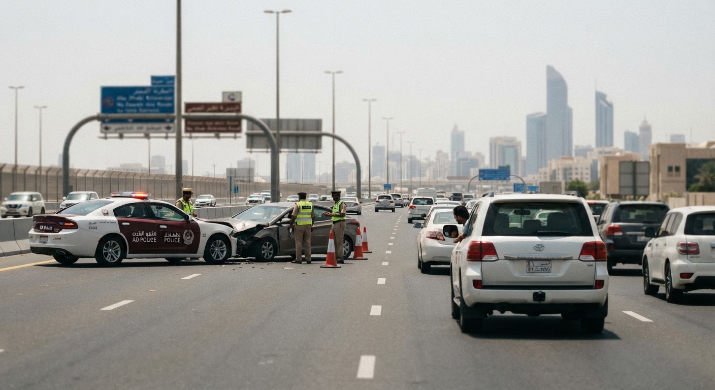 Avoid Dh1,000 Fine: Abu Dhabi Police Warn Against Rubbernecking at Accident Scenes