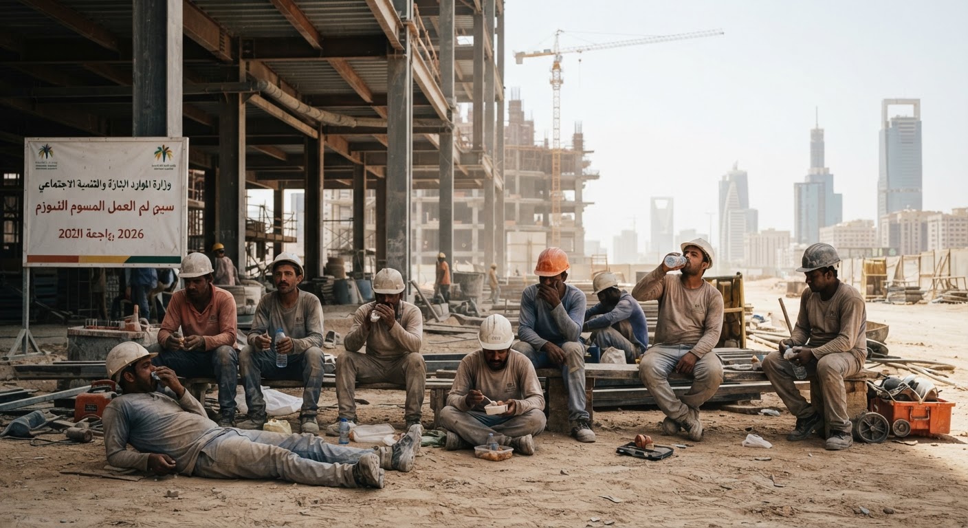 Crucial Saudi Midday Outdoor Work Ban Enforced Until September 15