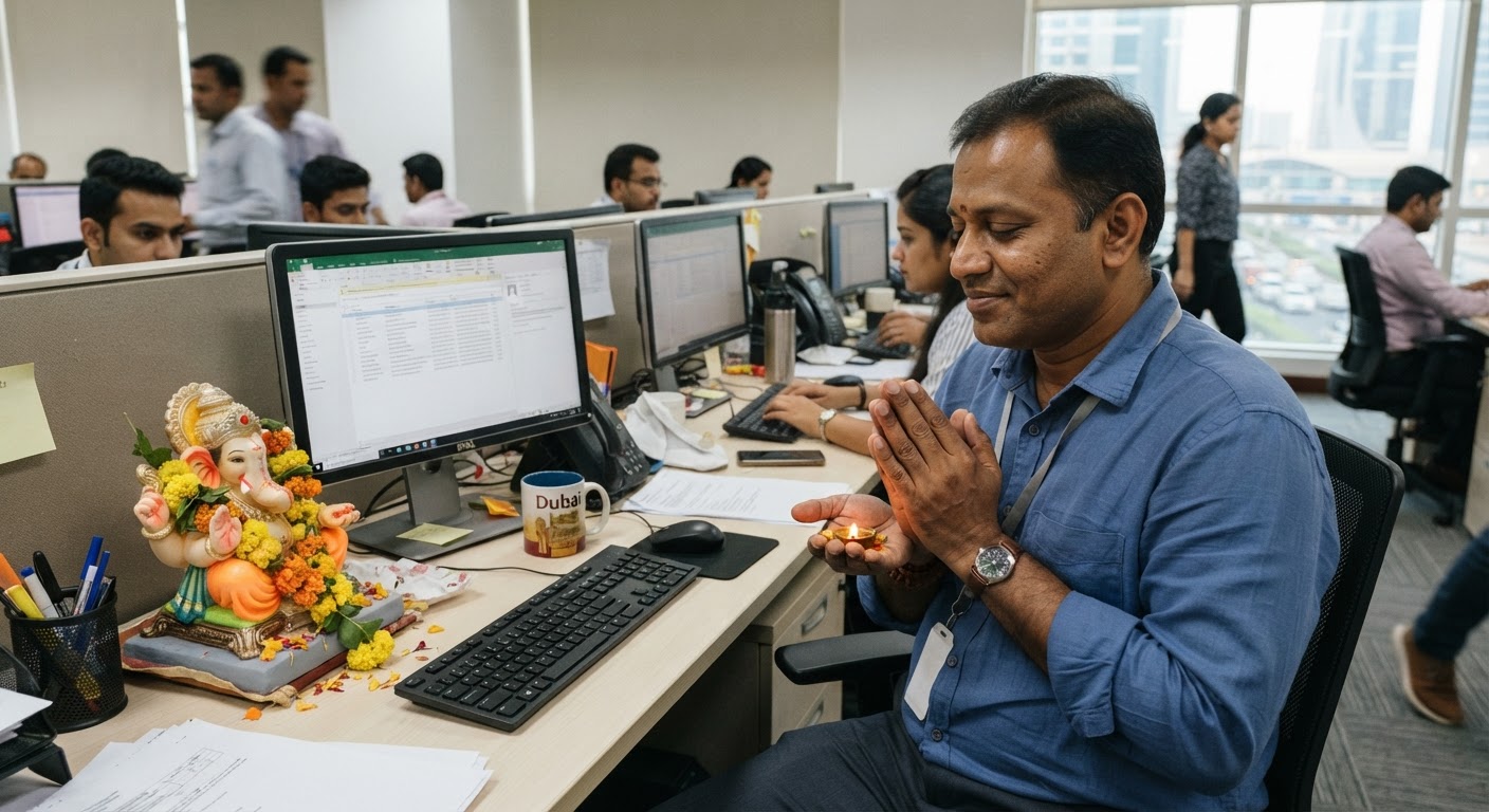 Indian Expats In UAE Celebrate Ganesh Chaturthi On Working Day