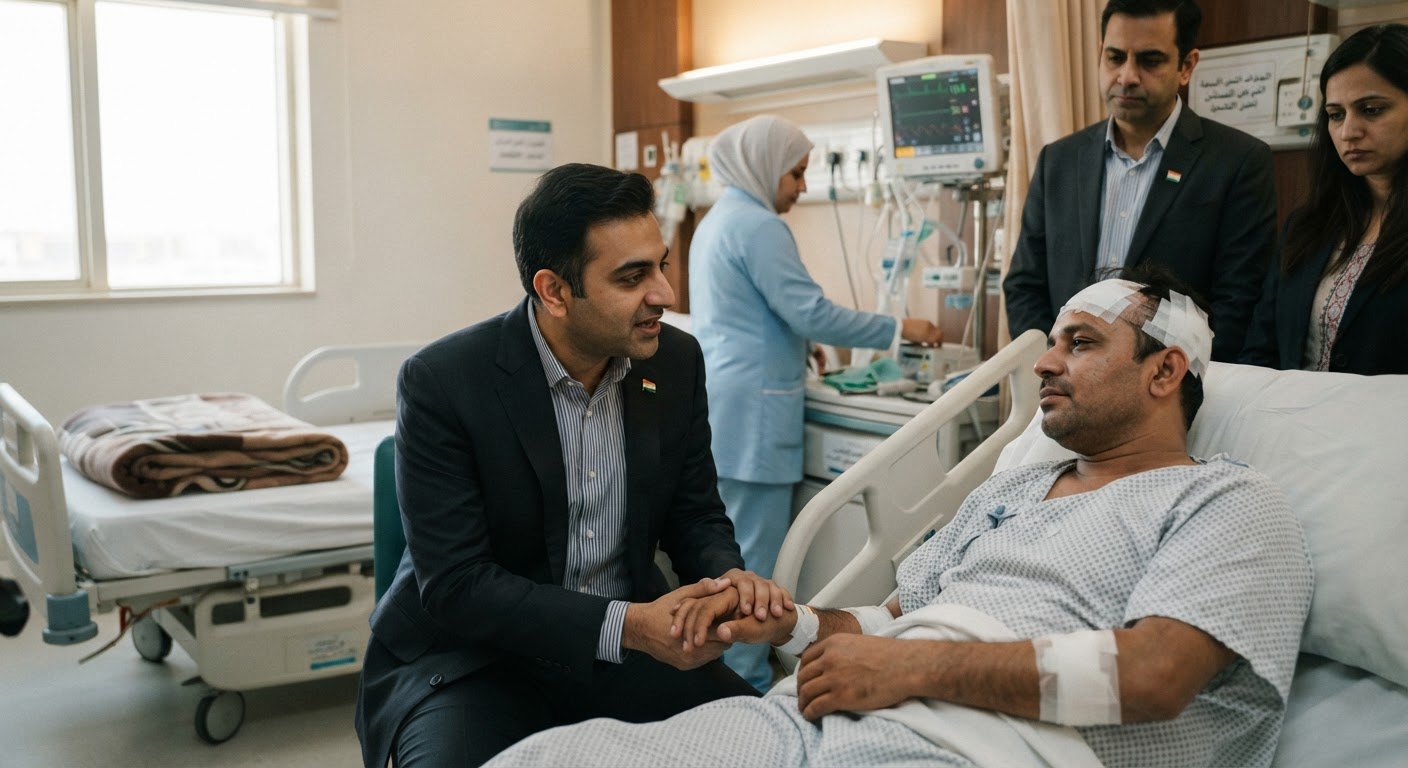 Indian Consul General Visits Injured Nationals in Saudi Arabia